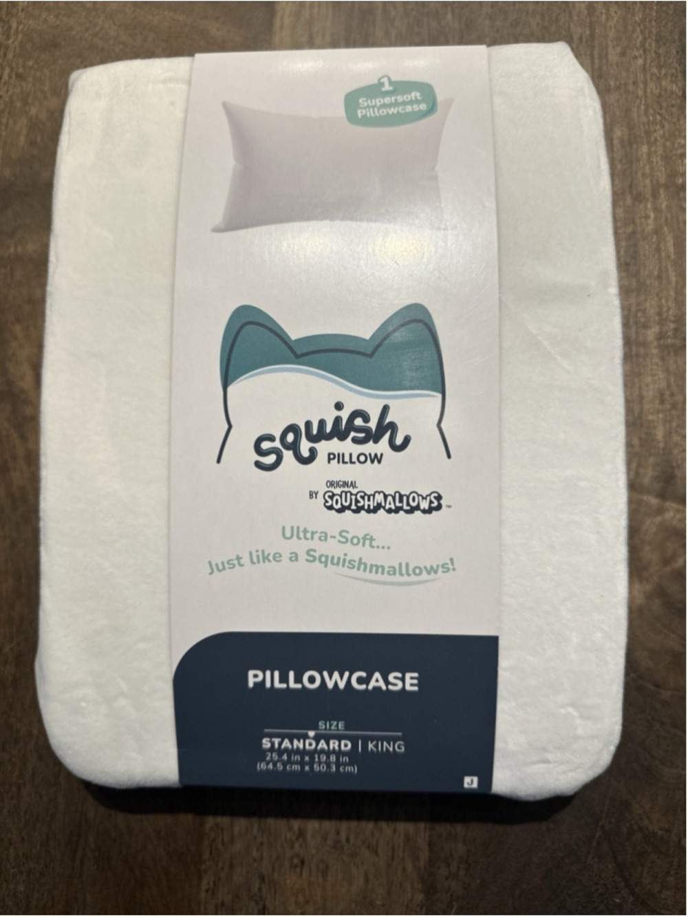 Squish Pillow Original Squishmallows Standard Size Pillow Case White